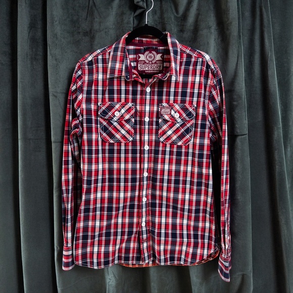 Superdry Plain Button Down Size L - Picture 1 of 3